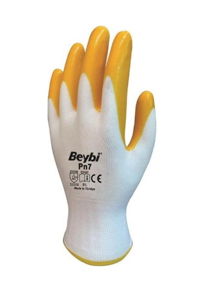 Beybi Pn7 Nitril Sarı Iş Eldiveni 10 Beden - 60 Çift