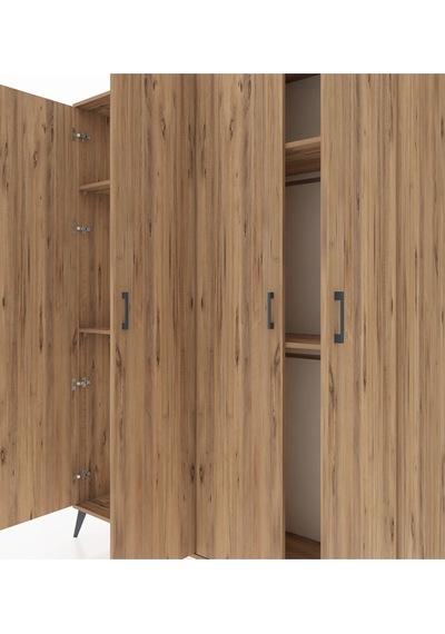 Hyperion Gardrop 4 Raflı 4 Kapaklı 4 Askılı 176x44x221 Çam-çam Çam Hyperion Gardrop 4 Raflı 4 Kapaklı 4 Askılı 176x44x221 Çam-çam Çam