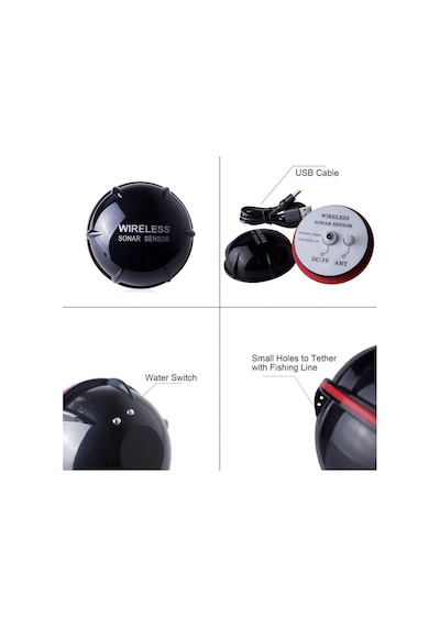 Ayrex Valkyrie Wireless Balık Bulucu Akıllı Sonar Teknolojisi Lcd Ekranlı Kablosuz Balık Tespit Cihazı