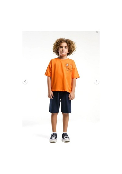 Aykidsclup U.s. Polo Assn Erkek Çocuk Turuncu Bermuda Takım 2053-