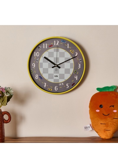 Slim Ralli Çocuk Odası Duvar Saati -sarı - 30 Cm Çok Renkli