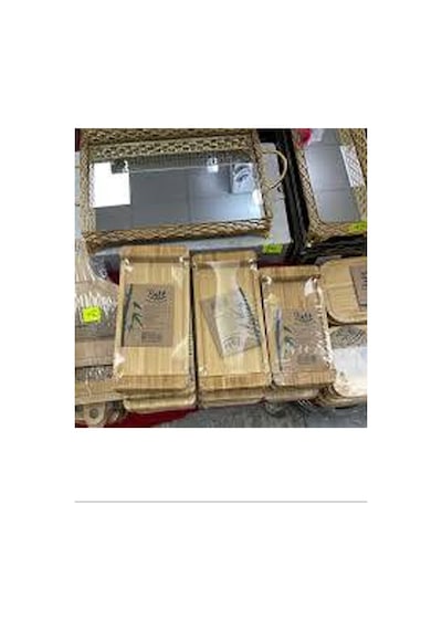 Bambu Sunumluk 24x12 Royaleks-tray2412 Açık Bej