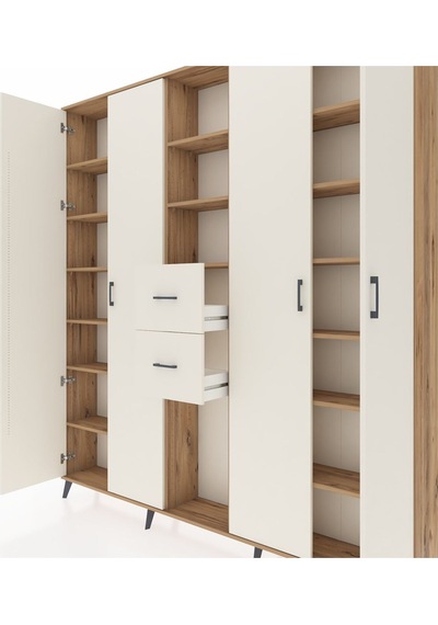 Arges Dolap 15 Raflı 2 Çekmeceli 4 Kapaklı 220x30x243 Çam-aytaşı/aytaşı Aytası/aytası Arges Dolap 15 Raflı 2 Çekmeceli 4 Kapaklı 220x30x243 Çam-aytaşı/aytaşı Aytası/aytası