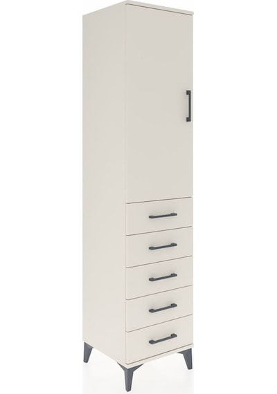 Hyperion Dolap 3 Raflı 5 Çekmeceli Tek Kapaklı 44x44x195 Aytaşı-aytaşı Aytası