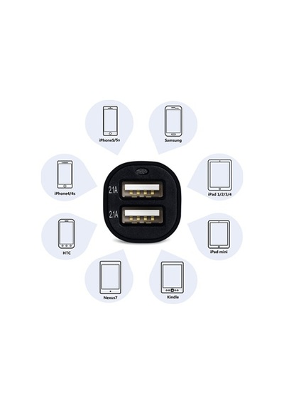 Çift Usb Girişli 2.1 Amp Araç Çakmak Soketi