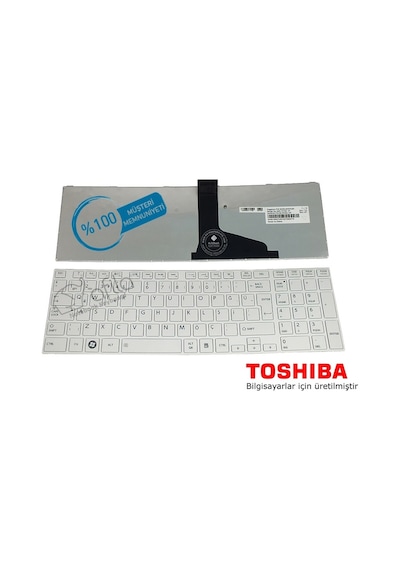 Toshiba Uyumlu Satellite C850 C855 C855D Notebook Klavyesi Beyaz / V1