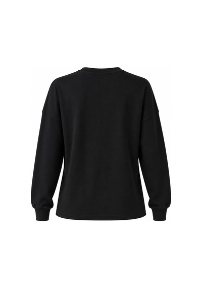 Laluvia Siyah Taş İşlemeli Sweatshirt - 261010