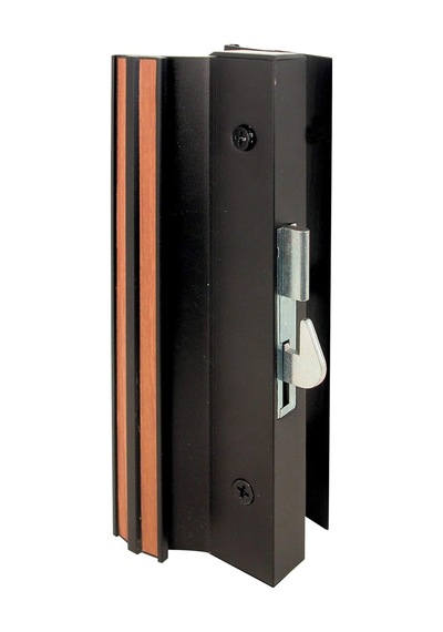 C 1001 Sliding Glass Handle Set 10cm - 2.4cm. Extruded Aluminium Hook Style Surface Mount