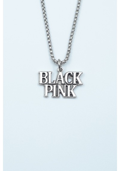 Black Pink Örme Zincir Kolye Altın