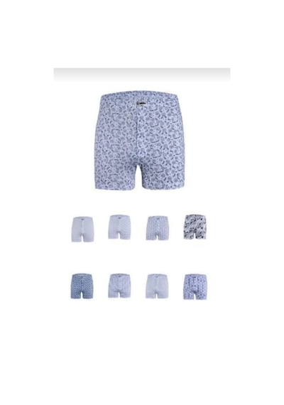 Yıldız 35 Erkek Emprime Desenli Penye Boxer 6 Adet Çok Renkli