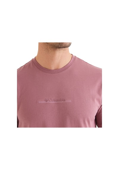 Columbia Csc Bar Split Graphic Kısa Kollu Erkek T-shirt Kırmızı Cs0121-609 Pembe