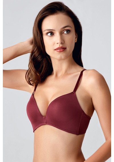 Newbra Lıngerıe Kadın Destekli C Cup Basic Sütyen Bordo
