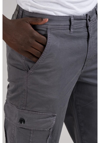 Fbı Jeans Mevsimlik Kanvas Kumaş Regular Fit Boru Paça Kargo Pantolon 001