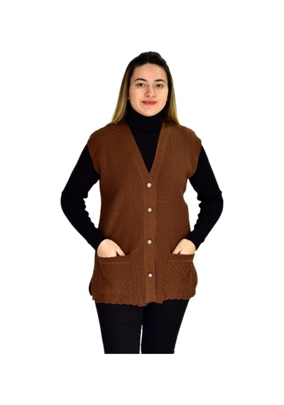 Kadın Cepli Triko Yelek Bgl-st03345 001