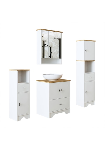 Lavabolu Banyo Dolabı Mat Beyaz Mdf 60 Cm Çekmeceli Banyo Dolabı Atlantik Çam - Beyaz Lavabolu Banyo Dolabı Mat Beyaz Mdf 60 Cm Çekmeceli Banyo Dolabı Atlantik Çam - Beyaz