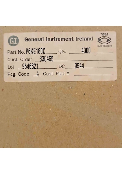 P6ke180c 180v 600w Transil Diyot 50 Adet