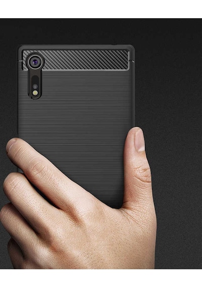Sony Xperia Xz1 Kılıf Zore Room Silikon Kapak Gri