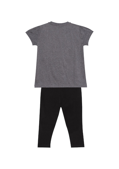 Denokids Kedili Kız Çocuk Yazlık T-Shirt Tayt Takım