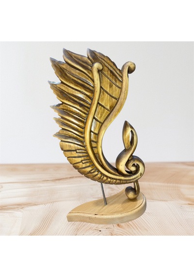 Ihlamur Ağacı Ve Kayın Ağacı, El Oyması Dekoratif Kanatlı Sol Anahtar Obje. Ölçü : 30x19 Cm 30x19 Cm