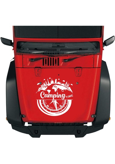 Kamp Ve Pusula Sticker - Adventure 4x4 Off Road Pickup Sticker - Araba Oto Cam Araç Karavan Sticker - 02517 60x60 Cm