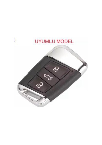 Passat B8 Arteon Tiguan Ateca Ve Süper B Anahtar Kılıfı 2.resime Bakınız Siyah/gümüş