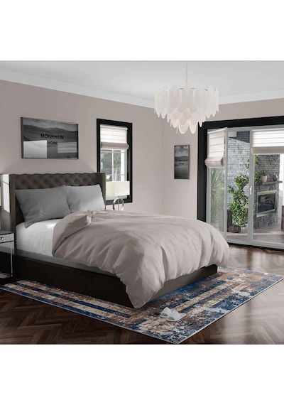 Kaymaz Taban Yıkanabilir Halı Mutfak, Salon, Yatak Odası İçin Modern Dijital Baskı Halı Slnhalı01 - 0001 Çok Renkli