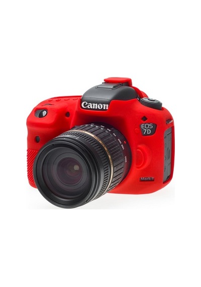 Easycover Canon 7D Mark II Silikon Kılıf Ecc7Dr2 (Kırmızı)