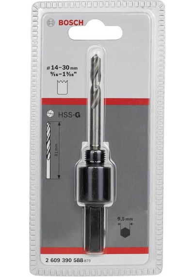 Bosch Altıgen Şaftlı 14-30 mm Pançlar İçin Adaptör, Anahtar Ağzı 9,52 mm 2609390588
