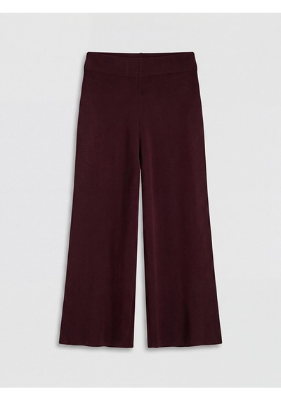 Lcw Modest Bordo Beli Lastikli Kadın Triko Pantolon