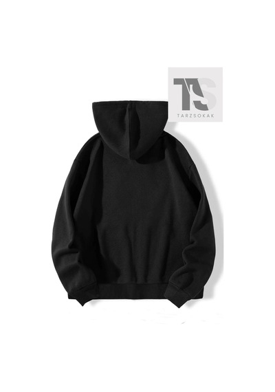 Tarzsokak Kırmızı Kalp Örümcek Ağ Sweatshirt Fermuarlı Hırka Siyah