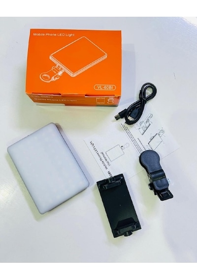 Dp Led 60 Mini Klipsli Foto Kamera Işığı Cep Telefonu Led Işık Selfie Işık Şarj Edilebilir