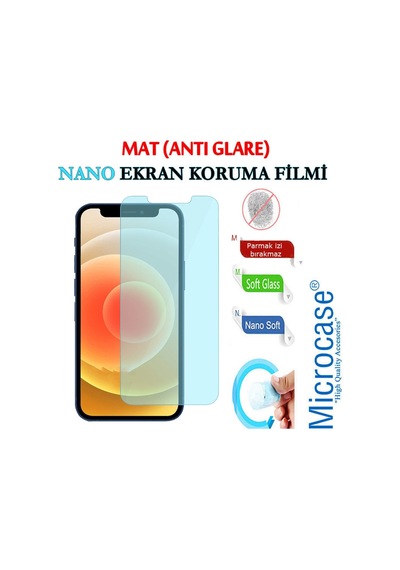 Microcase Apple Uyumlu iPhone 12 Pro Max Nano Esnek Ekran Koruma Filmi - Mat