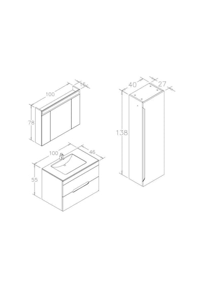 Orka Varna 100 Cm Mdf Mat Antrasit Banyo Dolabı Takımı Boy Dolabı Çok Renkli Orka Varna 100 Cm Mdf Mat Antrasit Banyo Dolabı Takımı Boy Dolabı Çok Renkli