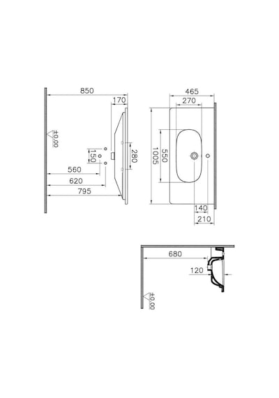 VitrA Zentrum Etajerli Lavabo 100 CM 7794B003-0001
