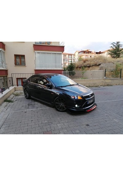 Universal Esnek 4 Parça Kırmızı Dilli Lip Piano Black Flaplı Abs