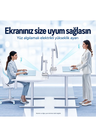 Npo Std8301 Yüz Algılayıcılı Otomatik Ayarlı 17-27" 10kg Kablosuz Şarjlı Vesa Tek Monitör Tutucu