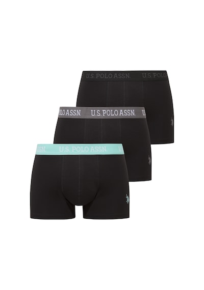 U.s. Polo Assn. Erkek Siyah - Siyah - Siyah 3 Lü Boxer Siyah