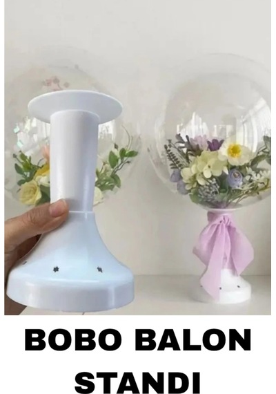 Şeffaf Balon Standı Çiçek Standı Şık Hediye Kutusu Şeffaf Balon