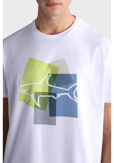 Paul & Shark Erkek T Shirt 24411073 010 Beyaz Beyaz
