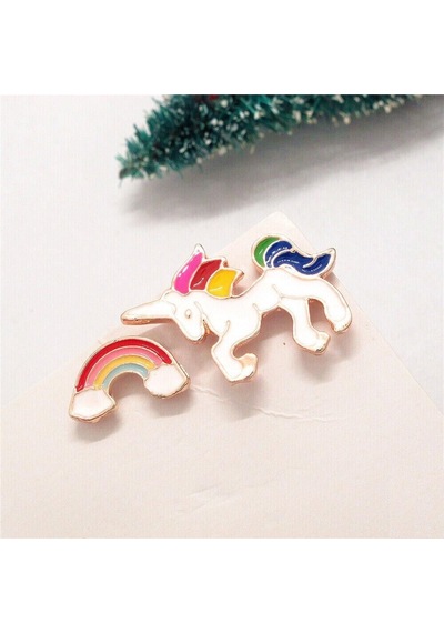Unicorn Tasarımlı Çocuk Küpe Çok Renkli