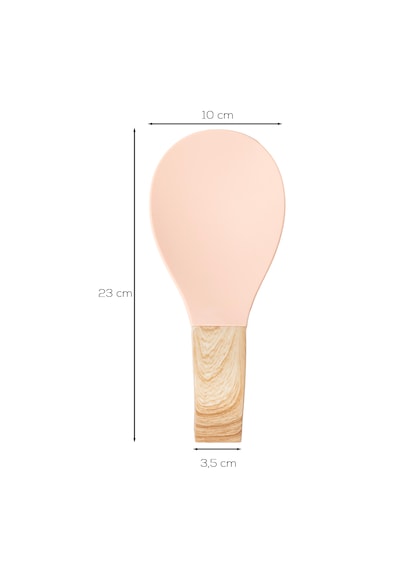Porsima Pbt-718-2 Bambu Saplı Silikon Kirli Kepçe Kaşıklık Altlığı Kepçe Ve Kaşık Nihalesi Pembe