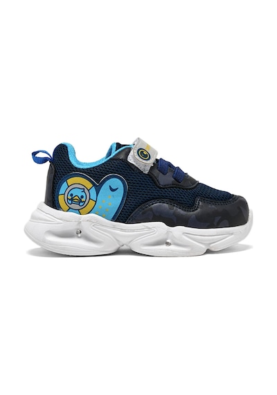 Tonny Black Çocuk Unisex Lacivert Kamuflaj Tonny Black Işıklı Cırtlı Ayakkabı Lacivert