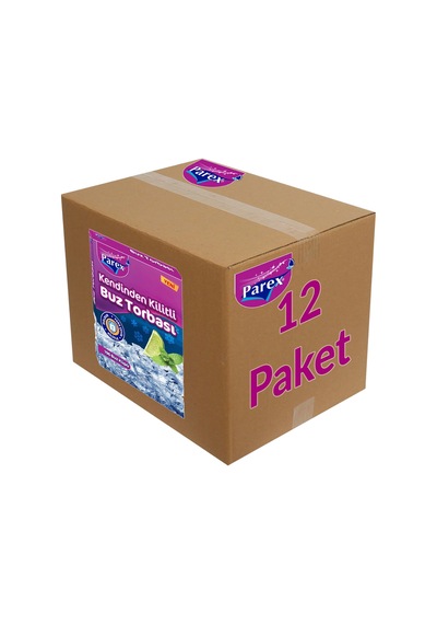 Kendinden Kilitli Buz Torbası 196 Buz Küpü 12 Paket 1 Koli