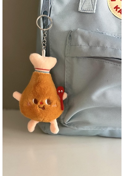 Tavuk But Şeklinde Eğlenceli Peluş Anahtarlık/çanta Süsü
