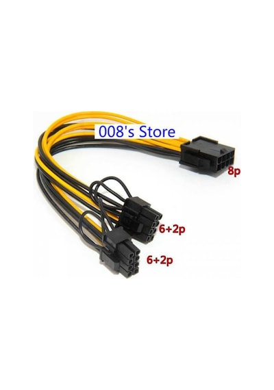 Boblov 8 Pin Power Splitter Pci-E Molex 8 Pin Çoklayıcı Kablo 8 P