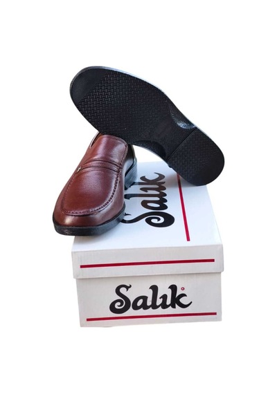 Salıkayakkabı Salık Hakiki Deri Rahat Konforlu Sağlıklı Erkek Ayakkabı Kahverengi