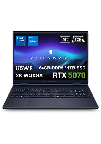 Dell Alienware 16 Aurora AC16250-C932157WV2 Core 9 270H 64 GB 1 TB SSD RTX5070 16" W11H Dizüstü Bilgisayar