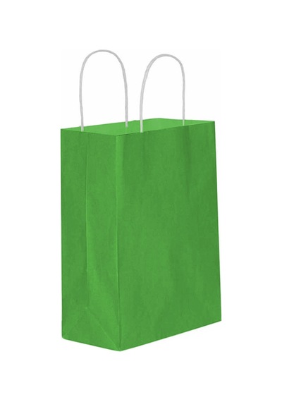 Kağıt Hediye Çantası Düz Renk Battal Boy 31x41 Cm 25 Adet Koyu Yeşil