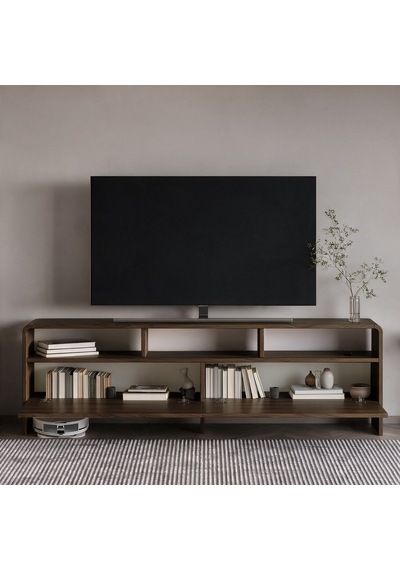 İnarch Dizayn Onda 2 Kapaklı Tv Sehpası - 160 Cm Modern Depolama Üniteli Tv Konsolu Ceviz İnarch Dizayn Onda 2 Kapaklı Tv Sehpası - 160 Cm Modern Depolama Üniteli Tv Konsolu Ceviz