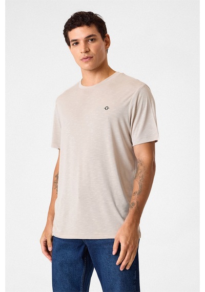 Back And Bond Regular Fit Basic Bej Tişört Çok Renkli